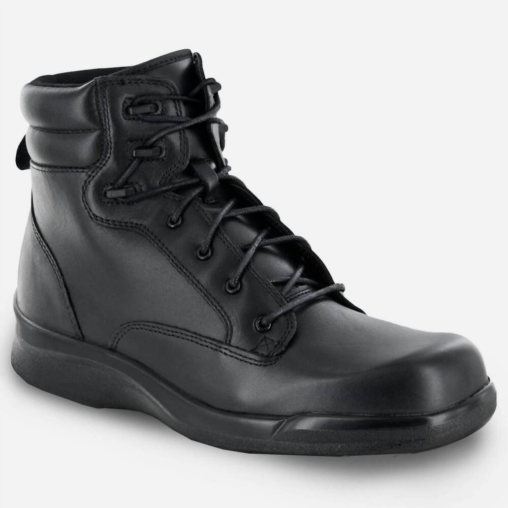 NEW APEX men's biomechanical lace-up work boot in black leather